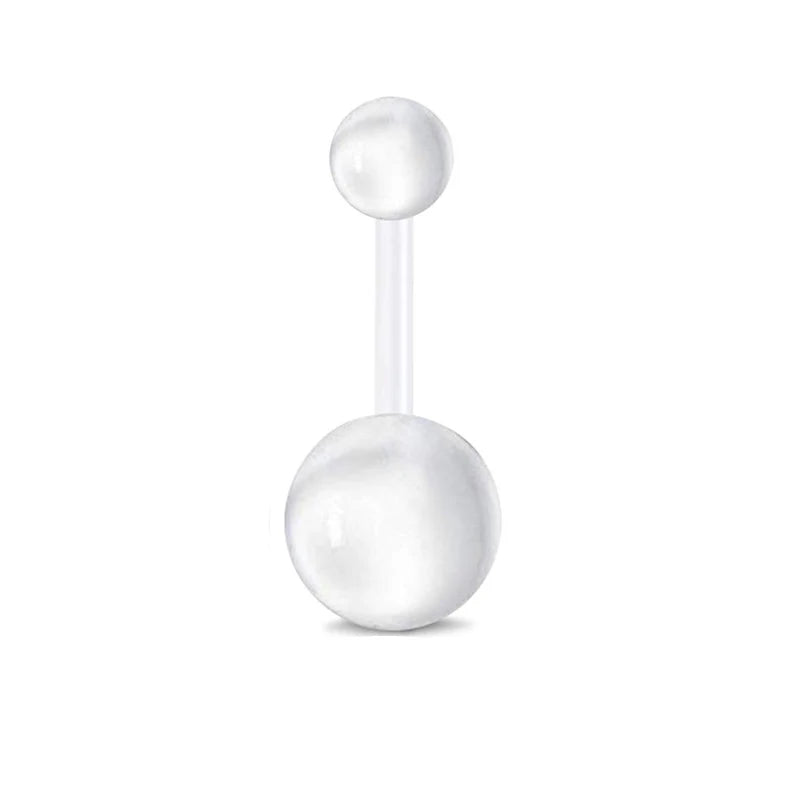 14G 10MM 3/8 Inch 316L Surgical Steel Belly Button Rings Belly Earring CZ Opal Navel Rings Barbell Body Piercings Jewelry Oreja