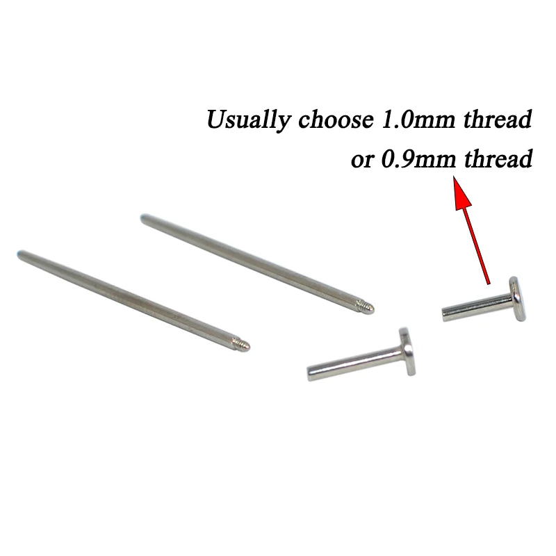 Surgical Steel 14/16/18G Insertion Pin Taper for Threadless Jewelry Nostril Piercing Taper Push in Earrings Body Piercings Tool