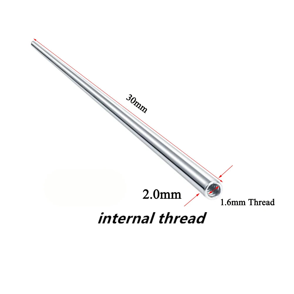 Surgical Steel 14/16/18G Insertion Pin Taper for Threadless Jewelry Nostril Piercing Taper Push in Earrings Body Piercings Tool