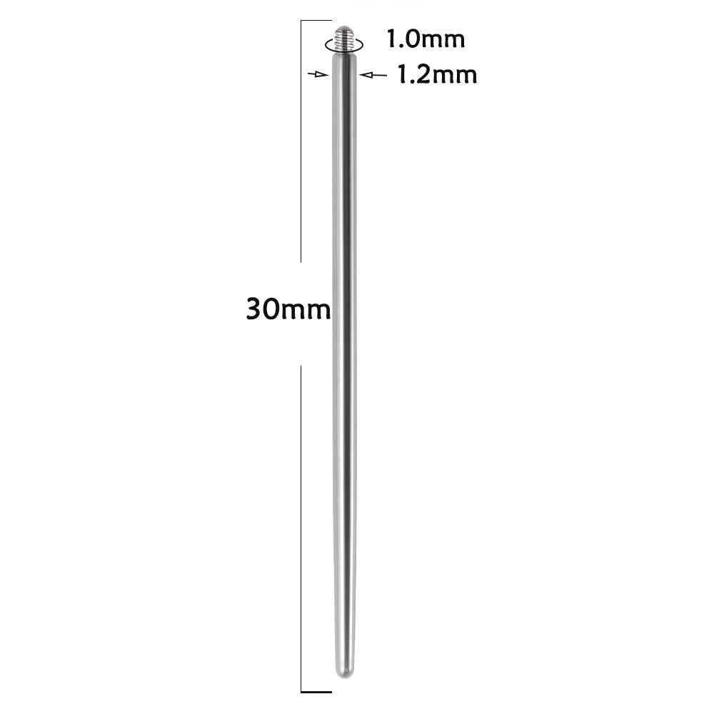 Surgical Steel 14/16/18G Insertion Pin Taper for Threadless Jewelry Nostril Piercing Taper Push in Earrings Body Piercings Tool
