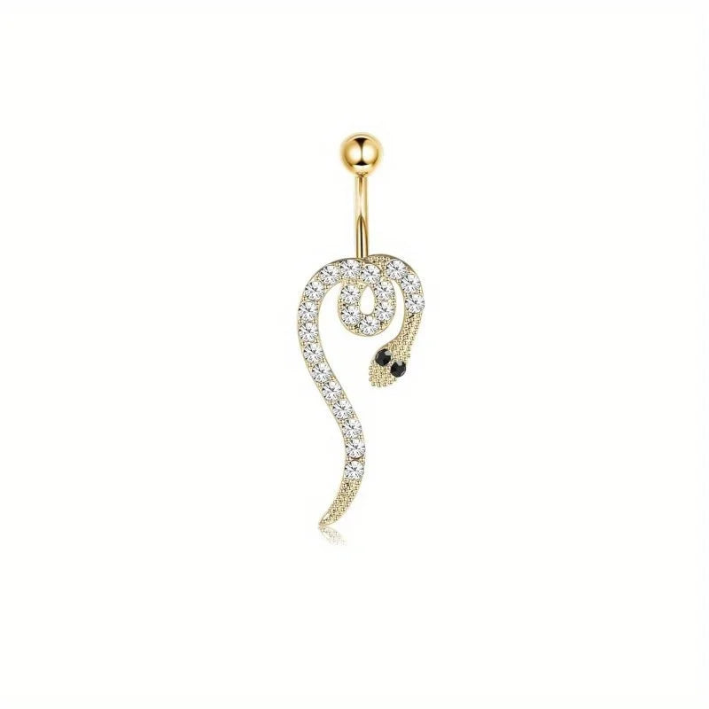 BESTEEL 1Pcs Sparkling Surgical Steel Belly Button Ring with Opal Clear CZ | Hypoallergenic 14G Navel Jewelry for A Stylish Look