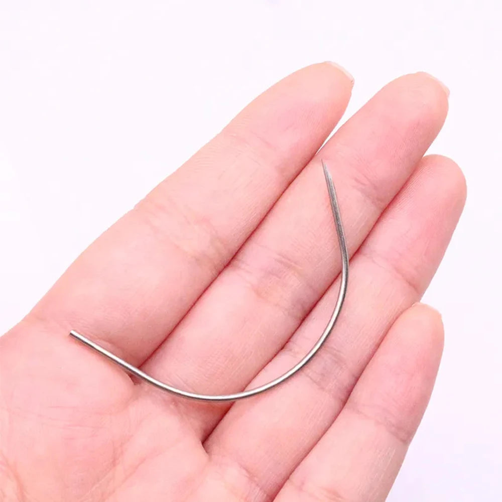 ZS 1PC Surgical Steel Navel Piercing Needles Kit Curved Needle Sterile Package Precision Curved Body Piercing Tools Disposable
