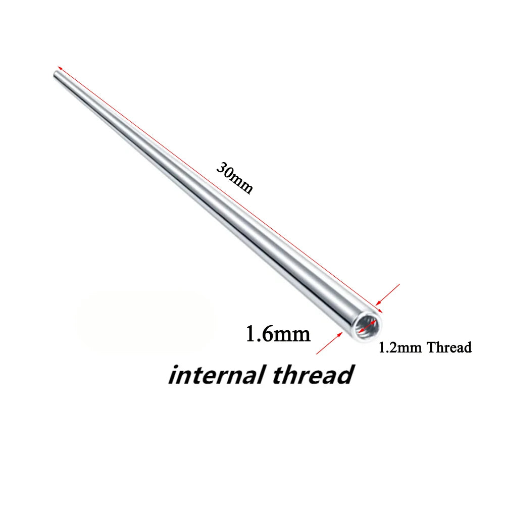 Surgical Steel 14/16/18G Insertion Pin Taper for Threadless Jewelry Nostril Piercing Taper Push in Earrings Body Piercings Tool