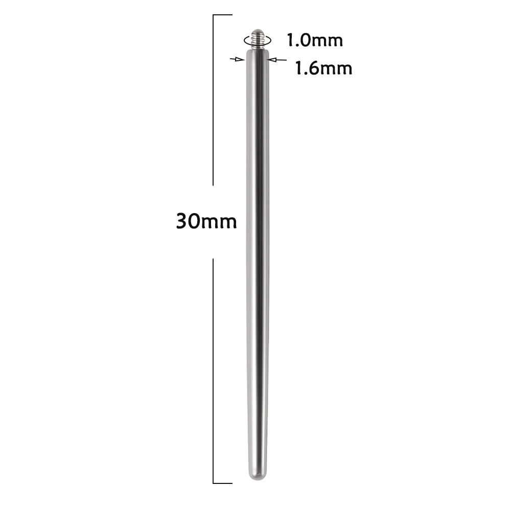 Surgical Steel 14/16/18G Insertion Pin Taper for Threadless Jewelry Nostril Piercing Taper Push in Earrings Body Piercings Tool