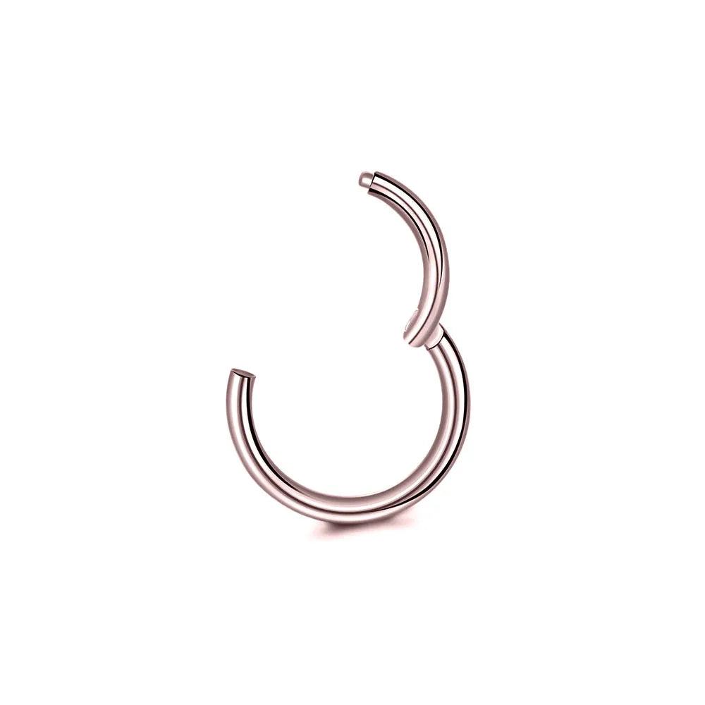 316L Surgical Steel Clicker Segment Nose Rings Base Septum Piercing Daith Conch Hoop Earrings for Women Men 16G 18G 20G 6-14mm