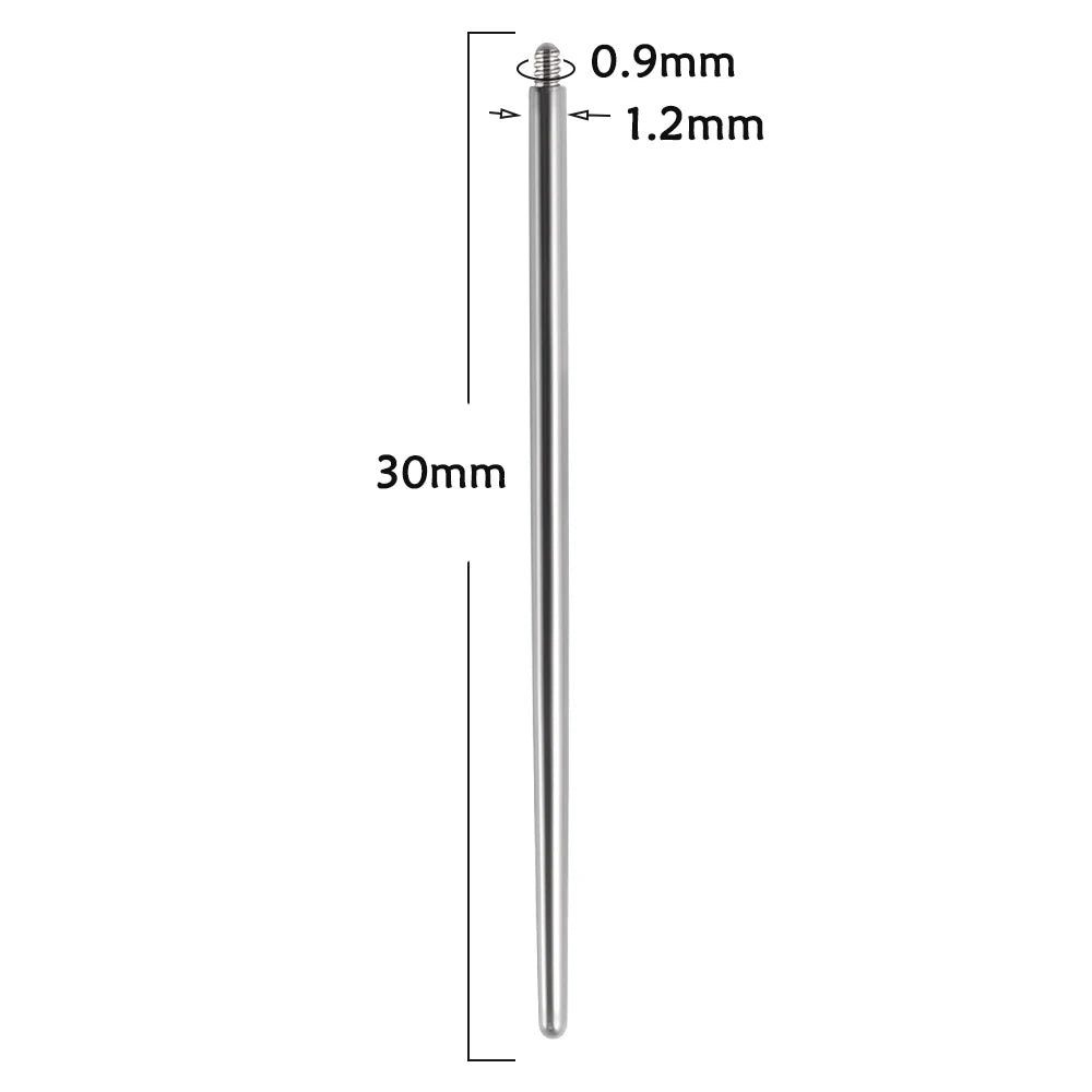 Surgical Steel 14/16/18G Insertion Pin Taper for Threadless Jewelry Nostril Piercing Taper Push in Earrings Body Piercings Tool