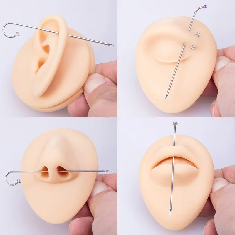 Surgical Steel 14/16/18G Insertion Pin Taper for Threadless Jewelry Nostril Piercing Taper Push in Earrings Body Piercings Tool