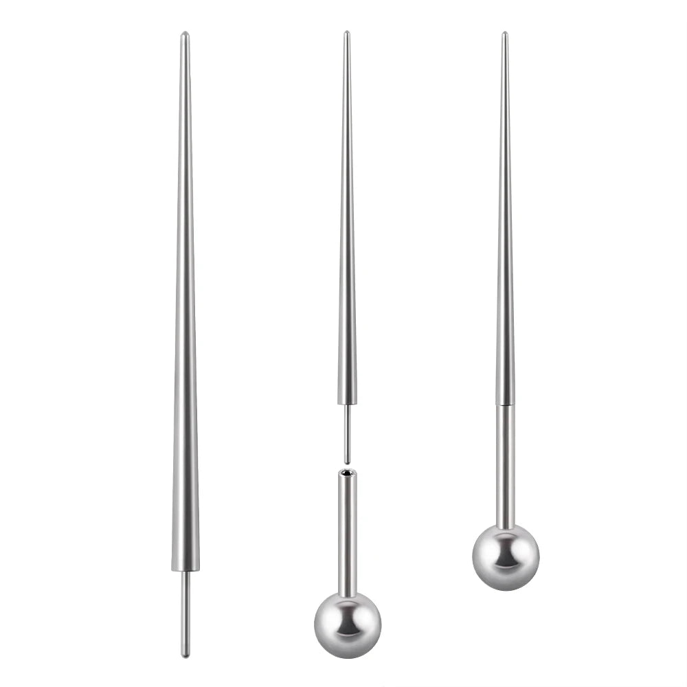 Surgical Steel 14/16/18G Insertion Pin Taper for Threadless Jewelry Nostril Piercing Taper Push in Earrings Body Piercings Tool