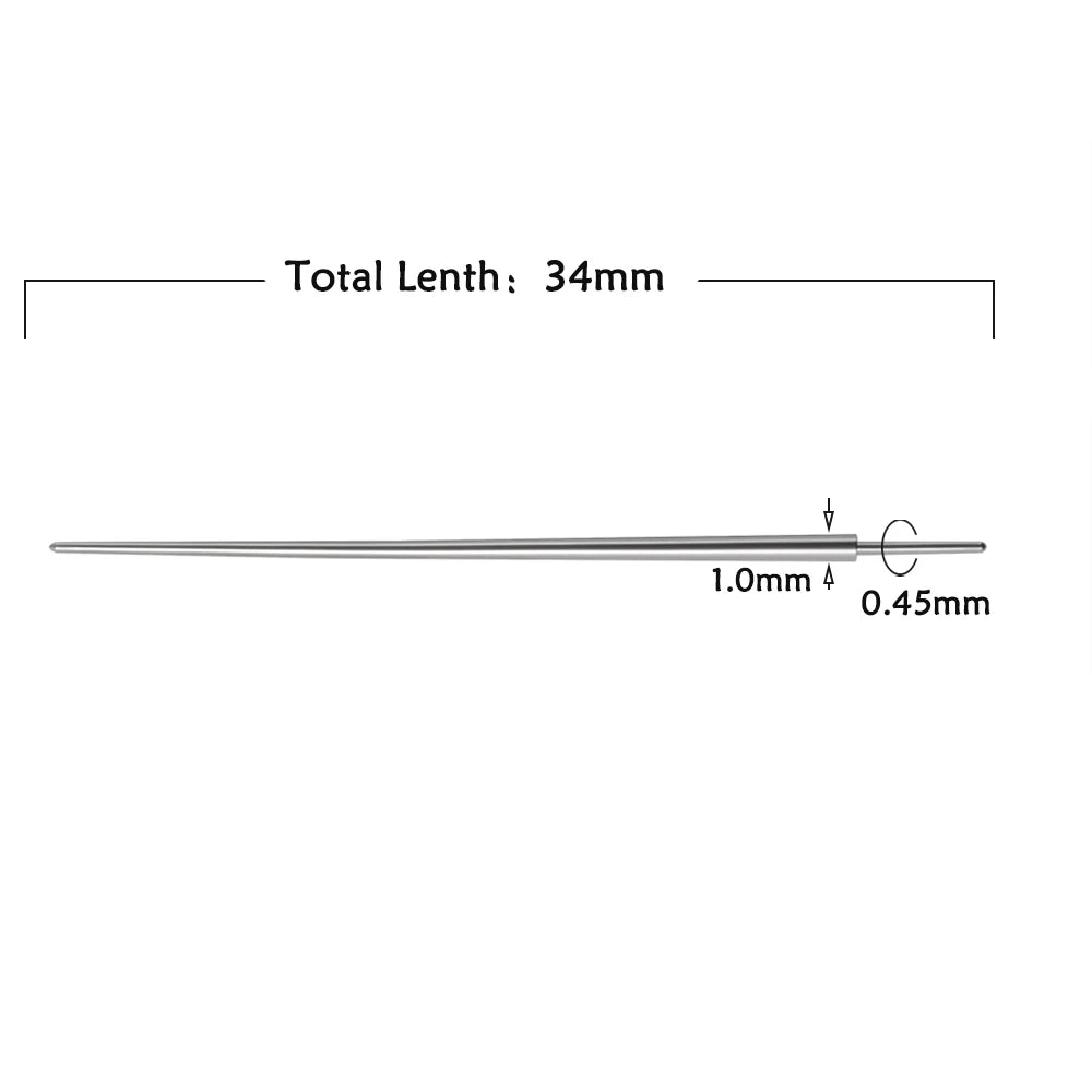 Surgical Steel 14/16/18G Insertion Pin Taper for Threadless Jewelry Nostril Piercing Taper Push in Earrings Body Piercings Tool