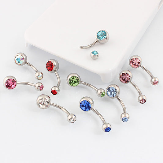 Stainless Steel Double-headed Pressure Drill Belly Ring Human Body Puncture