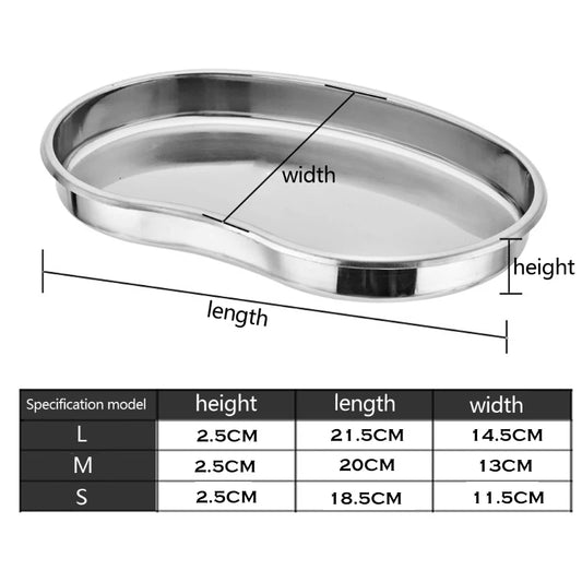 Stainless Steel  Medical Surgical Kidney Bowl Curved Tray Dental Lab Instrument