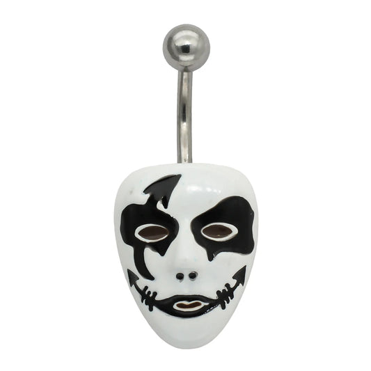 JHJT 14G Belly Button Piercing 316L Surgical Stainless Steel Peking Opera Facial Navel Piercing Belly Ring Jewelry