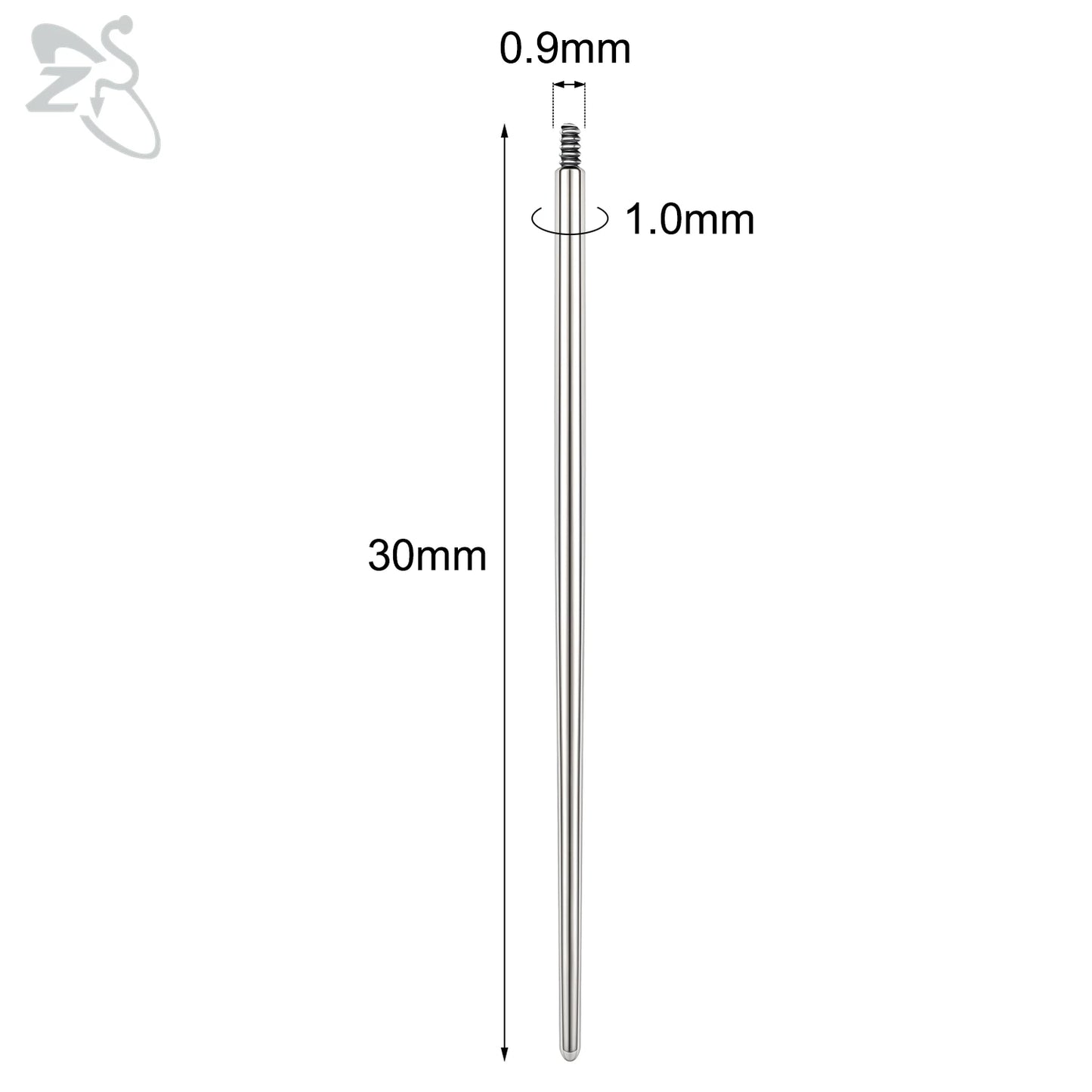 ZS 1 PC 14/16/18/20G Stainless Steel Threadless Piercing Tool Piercings Needles Receiving Tube Insertion Pin For Push In Jewelry