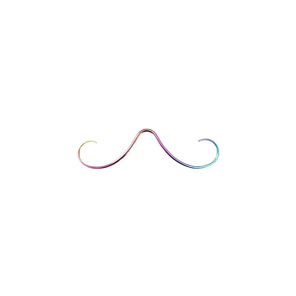 14G 16G Mustache Septum Jewelry Fake Nose Piercing Punk Goth Helix Body Jewelry for Women Men 316L Surgical Stainlesss Steel