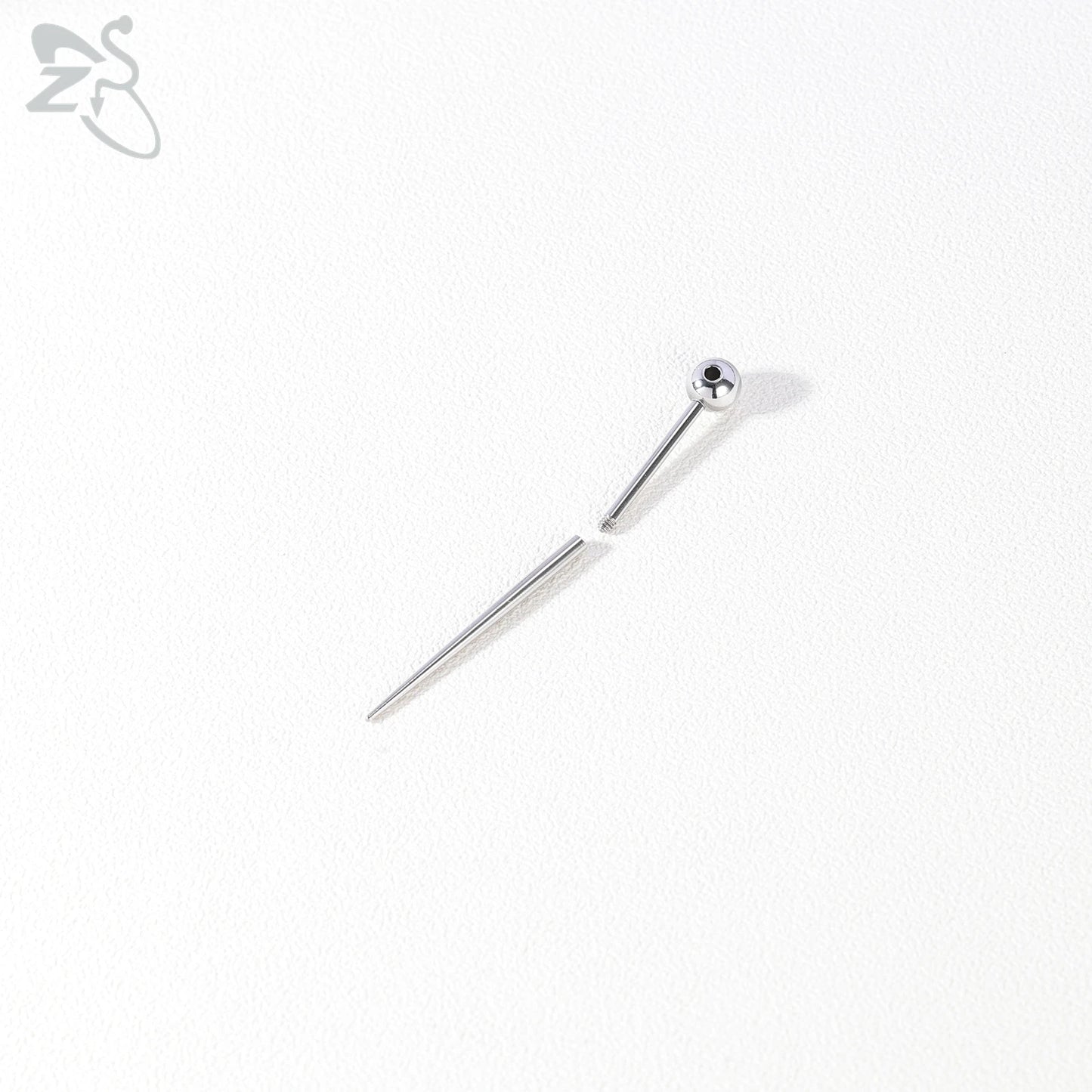 ZS 1 PC 14/16/18/20G Stainless Steel Threadless Piercing Tool Piercings Needles Receiving Tube Insertion Pin For Push In Jewelry