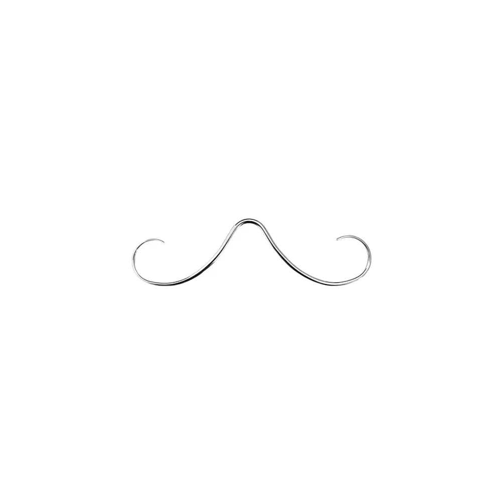 14G 16G Mustache Septum Jewelry Fake Nose Piercing Punk Goth Helix Body Jewelry for Women Men 316L Surgical Stainlesss Steel