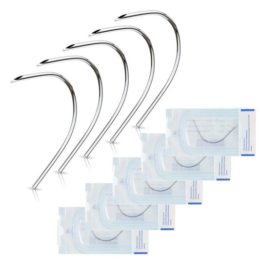 ZS 1PC Surgical Steel Navel Piercing Needles Kit Curved Needle Sterile Package Precision Curved Body Piercing Tools Disposable