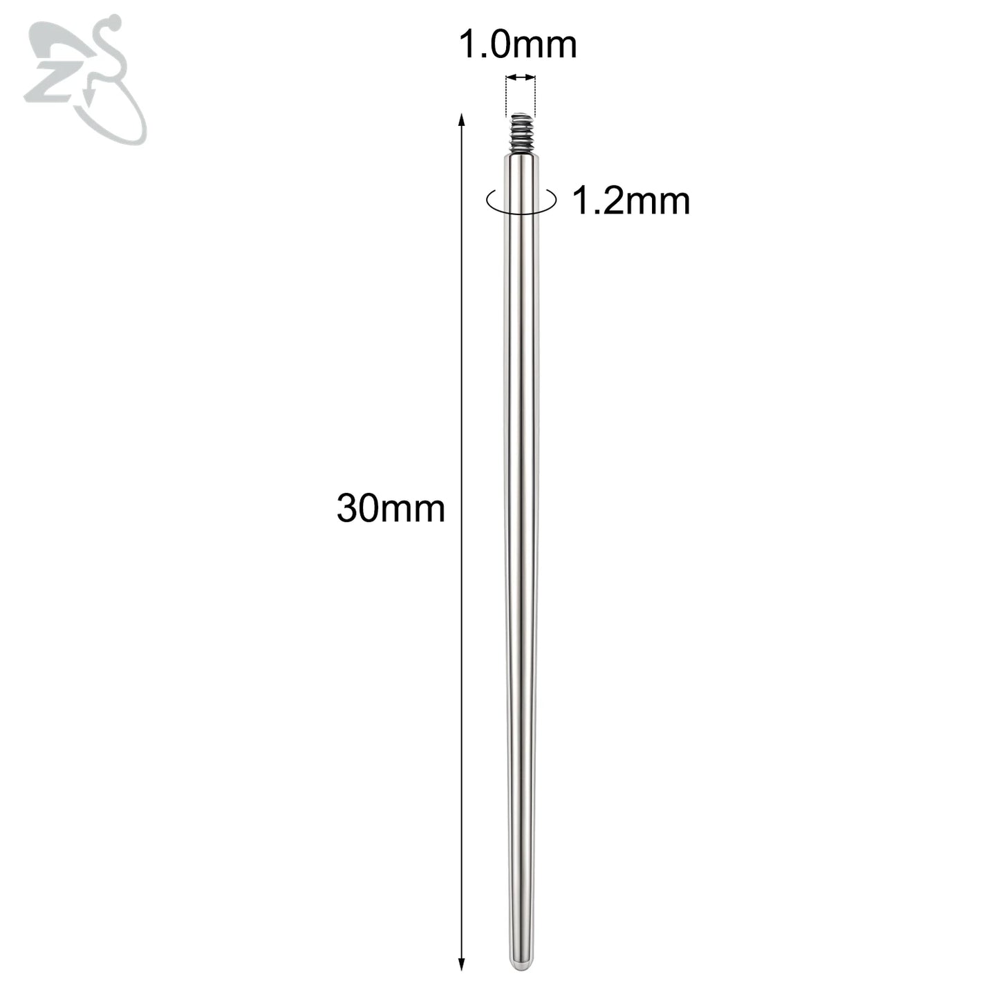 ZS 1 PC 14/16/18/20G Stainless Steel Threadless Piercing Tool Piercings Needles Receiving Tube Insertion Pin For Push In Jewelry