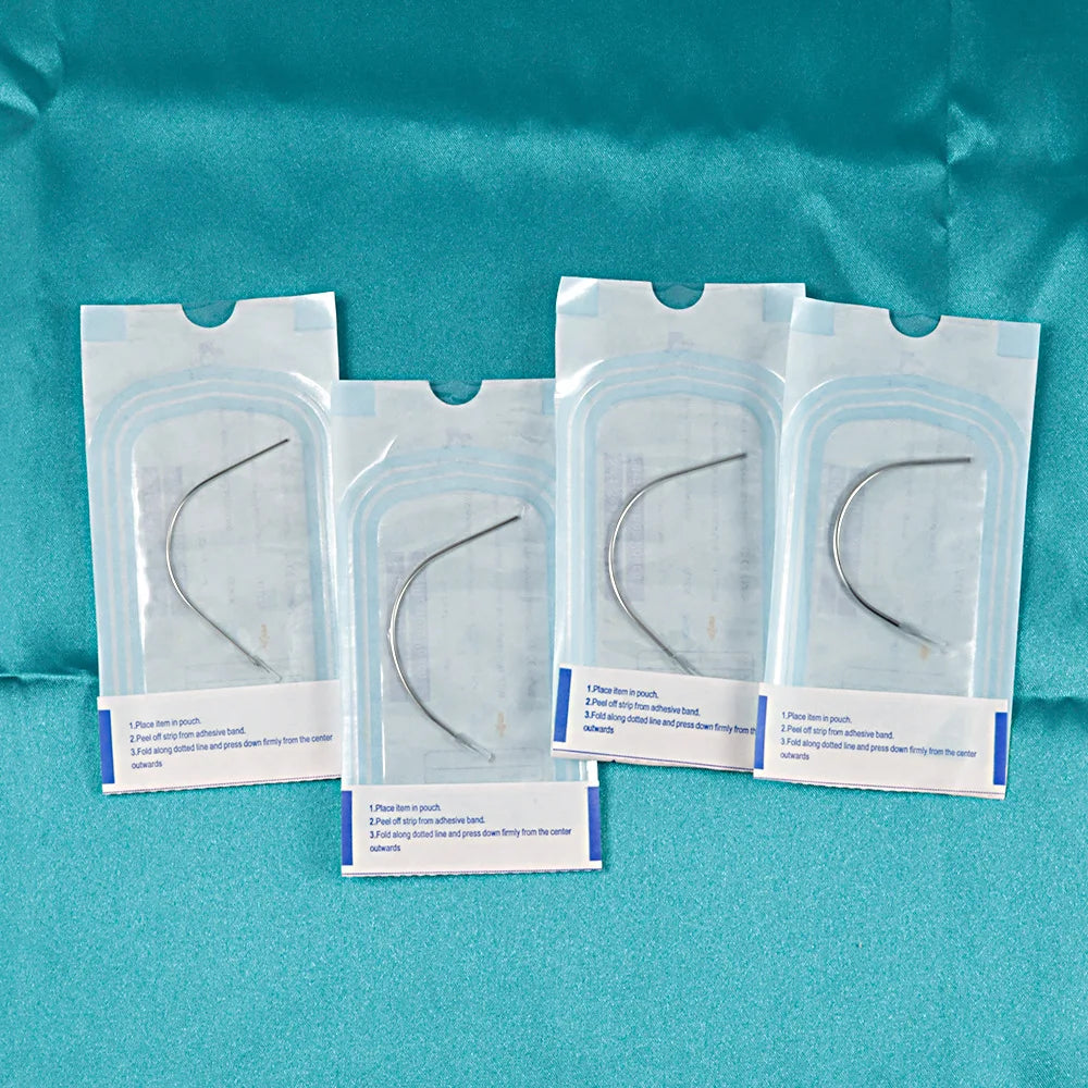 ZS 1PC Surgical Steel Navel Piercing Needles Kit Curved Needle Sterile Package Precision Curved Body Piercing Tools Disposable