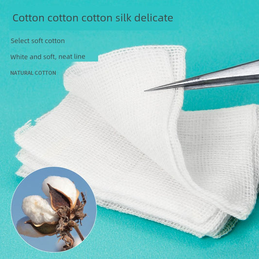 Tattoo Gauze Disposable Press Voile Cotton Tattoo Eyebrow Bleaching Lip Breathable Zero-Scab Sterile Cotton Yarn Beauty Compress Soft Film
