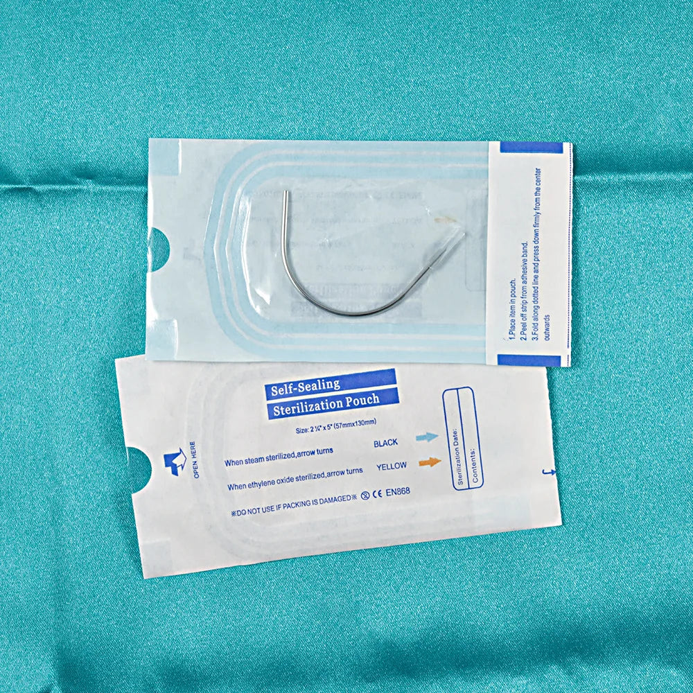 ZS 1PC Surgical Steel Navel Piercing Needles Kit Curved Needle Sterile Package Precision Curved Body Piercing Tools Disposable