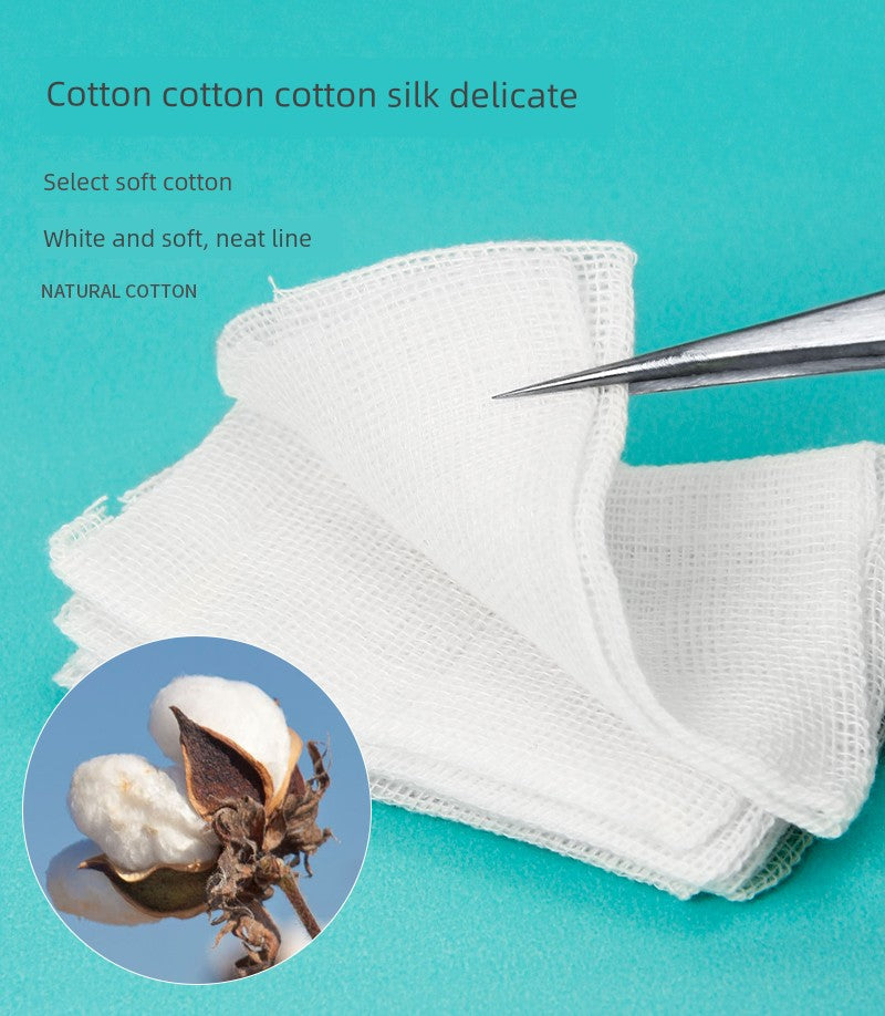 Tattoo Gauze Disposable Press Voile Cotton Tattoo Eyebrow Bleaching Lip Breathable Zero-Scab Sterile Cotton Yarn Beauty Compress Soft Film