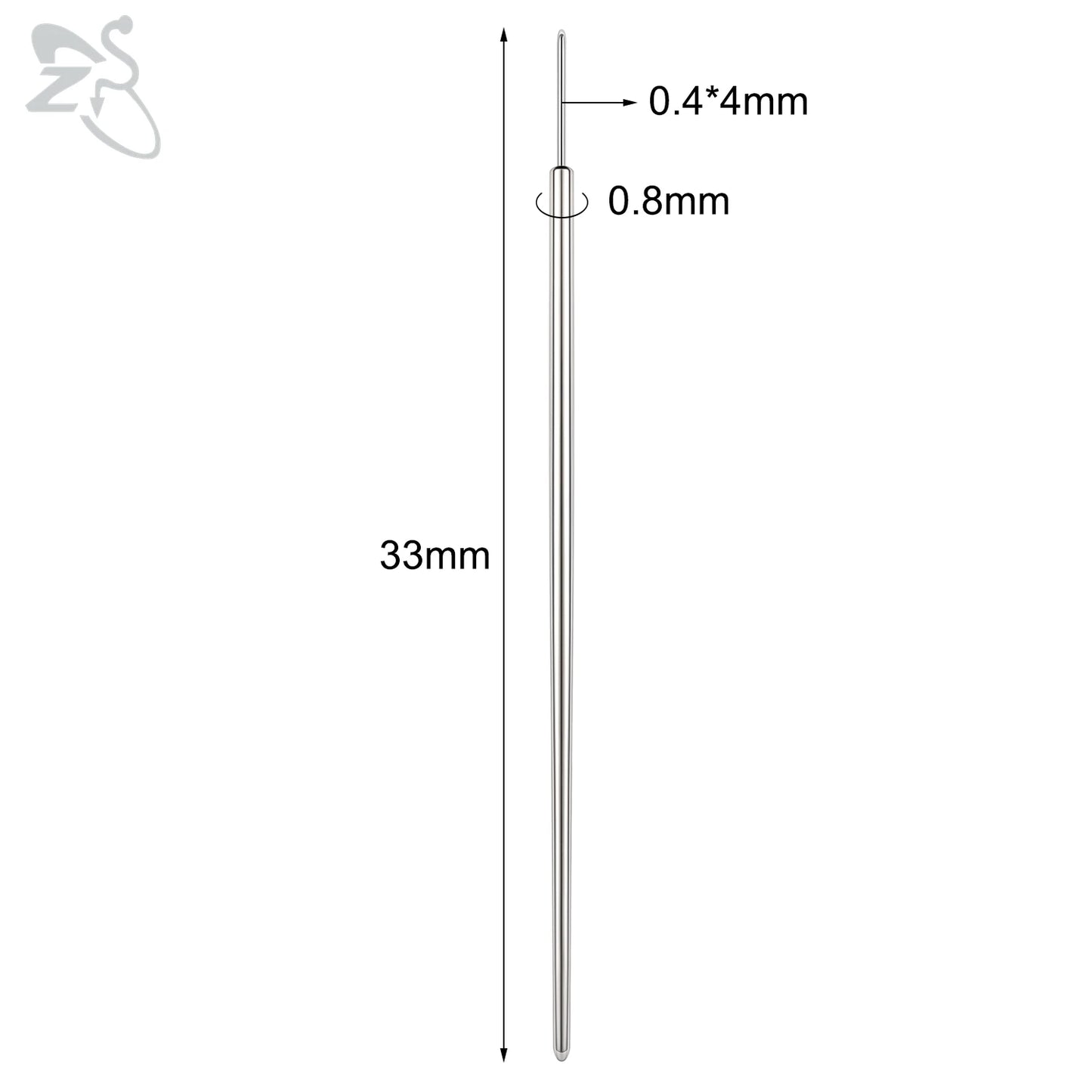ZS 1 PC 14/16/18/20G Stainless Steel Threadless Piercing Tool Piercings Needles Receiving Tube Insertion Pin For Push In Jewelry