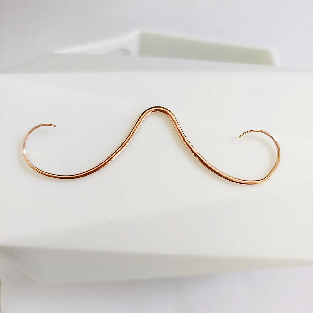14G 16G Mustache Septum Jewelry Fake Nose Piercing Punk Goth Helix Body Jewelry for Women Men 316L Surgical Stainlesss Steel