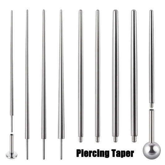 Surgical Steel 14/16/18G Insertion Pin Taper for Threadless Jewelry Nostril Piercing Taper Push in Earrings Body Piercings Tool