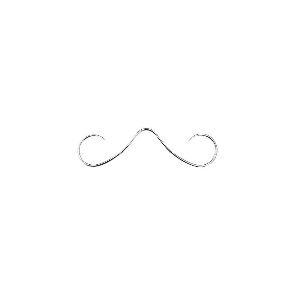 14G 16G Mustache Septum Jewelry Fake Nose Piercing Punk Goth Helix Body Jewelry for Women Men 316L Surgical Stainlesss Steel