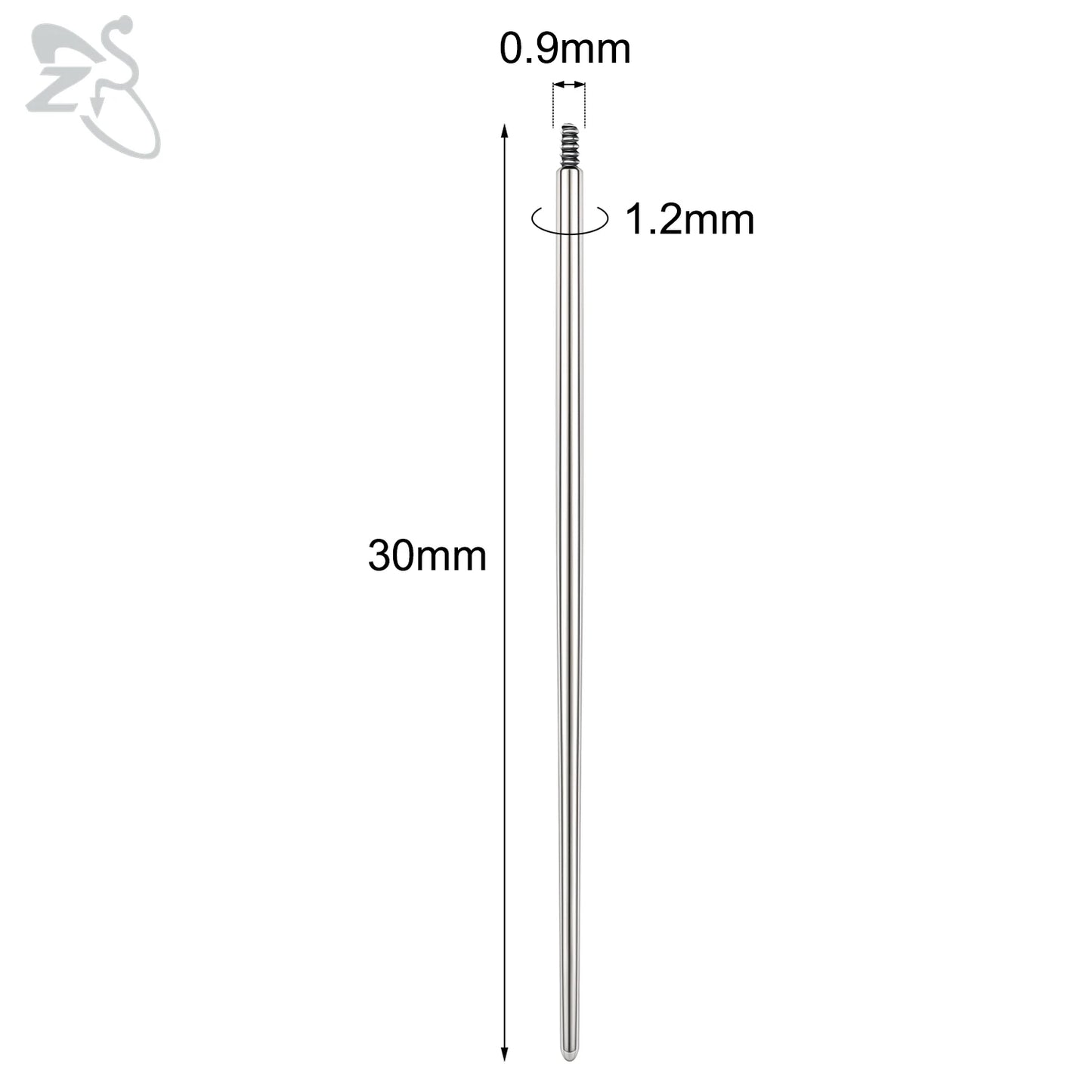 ZS 1 PC 14/16/18/20G Stainless Steel Threadless Piercing Tool Piercings Needles Receiving Tube Insertion Pin For Push In Jewelry