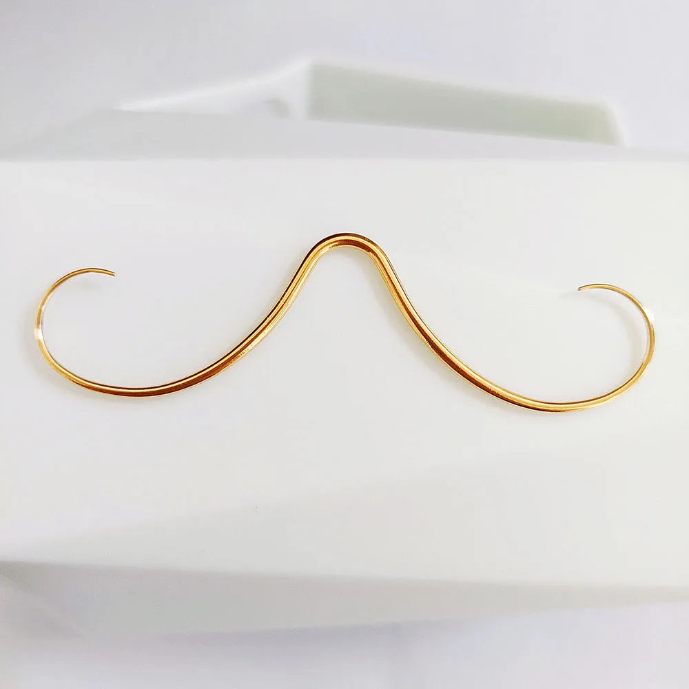 14G 16G Mustache Septum Jewelry Fake Nose Piercing Punk Goth Helix Body Jewelry for Women Men 316L Surgical Stainlesss Steel