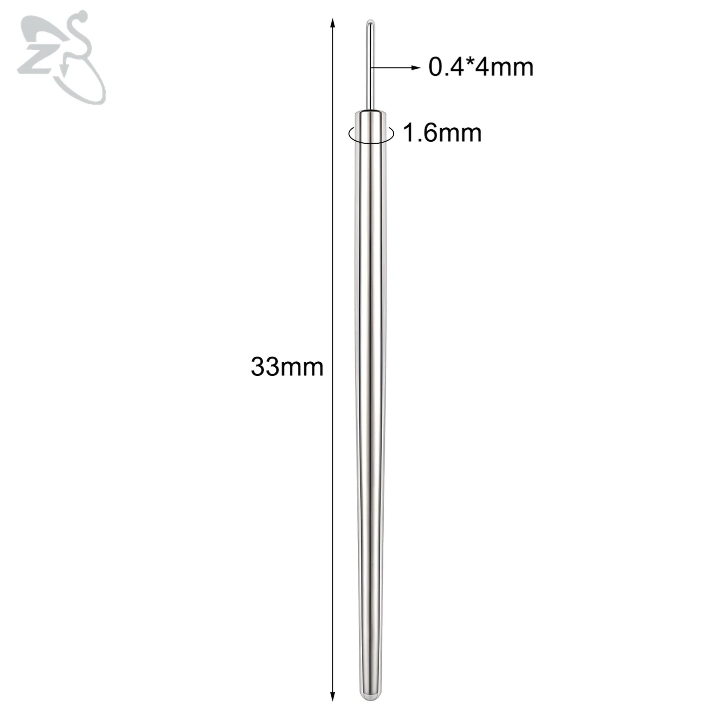 ZS 1 PC 14/16/18/20G Stainless Steel Threadless Piercing Tool Piercings Needles Receiving Tube Insertion Pin For Push In Jewelry