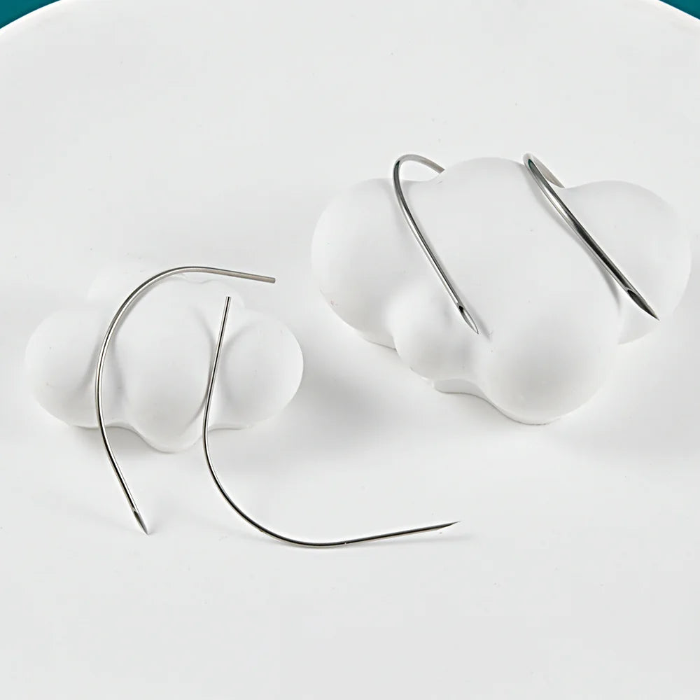 ZS 1PC Surgical Steel Navel Piercing Needles Kit Curved Needle Sterile Package Precision Curved Body Piercing Tools Disposable