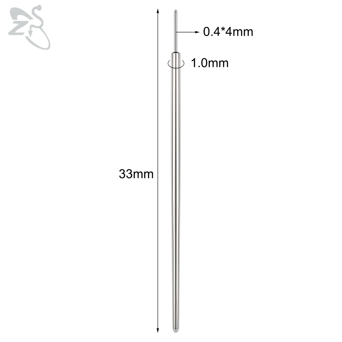ZS 1 PC 14/16/18/20G Stainless Steel Threadless Piercing Tool Piercings Needles Receiving Tube Insertion Pin For Push In Jewelry