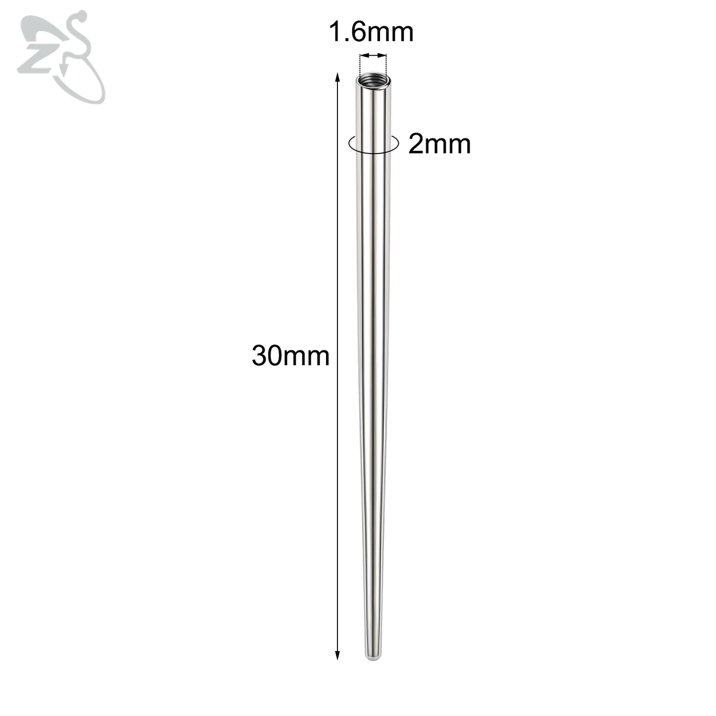 ZS 1 PC 14/16/18/20G Stainless Steel Threadless Piercing Tool Piercings Needles Receiving Tube Insertion Pin For Push In Jewelry