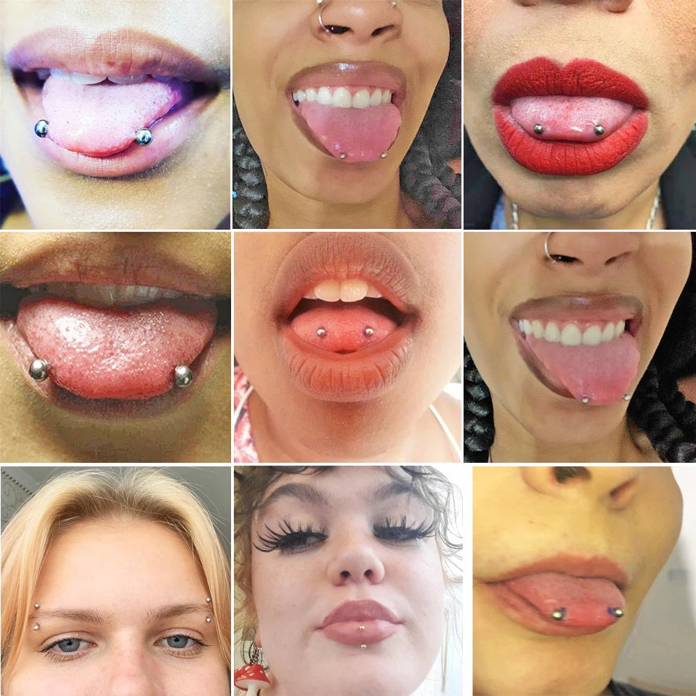 361L Surgical Steel Eyebrow Banana Piercing Lip Ring Curved Tongue Barbell Ring Daith Helix Rook Earring Wrist Piercings Jewelry