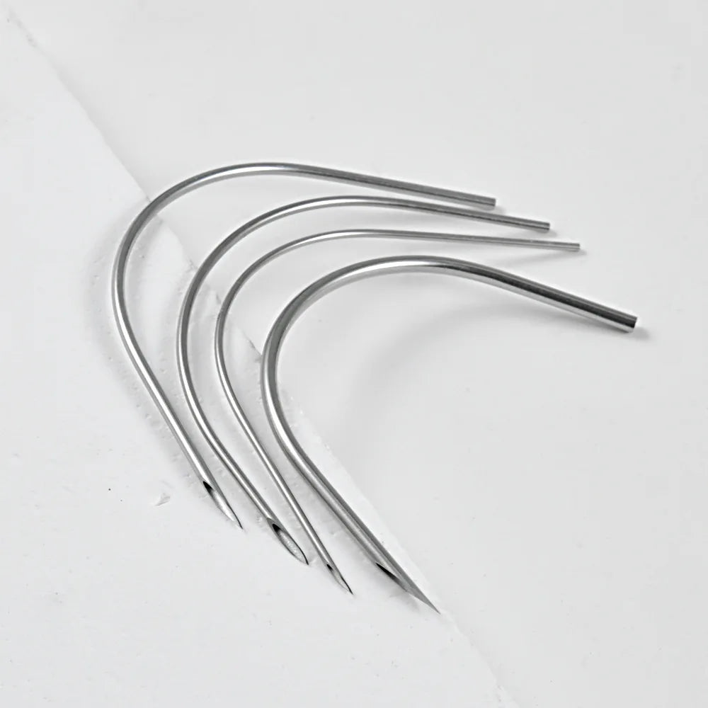 ZS 1PC Surgical Steel Navel Piercing Needles Kit Curved Needle Sterile Package Precision Curved Body Piercing Tools Disposable