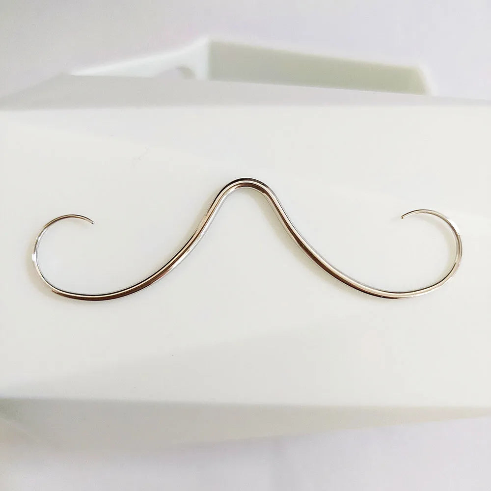 14G 16G Mustache Septum Jewelry Fake Nose Piercing Punk Goth Helix Body Jewelry for Women Men 316L Surgical Stainlesss Steel