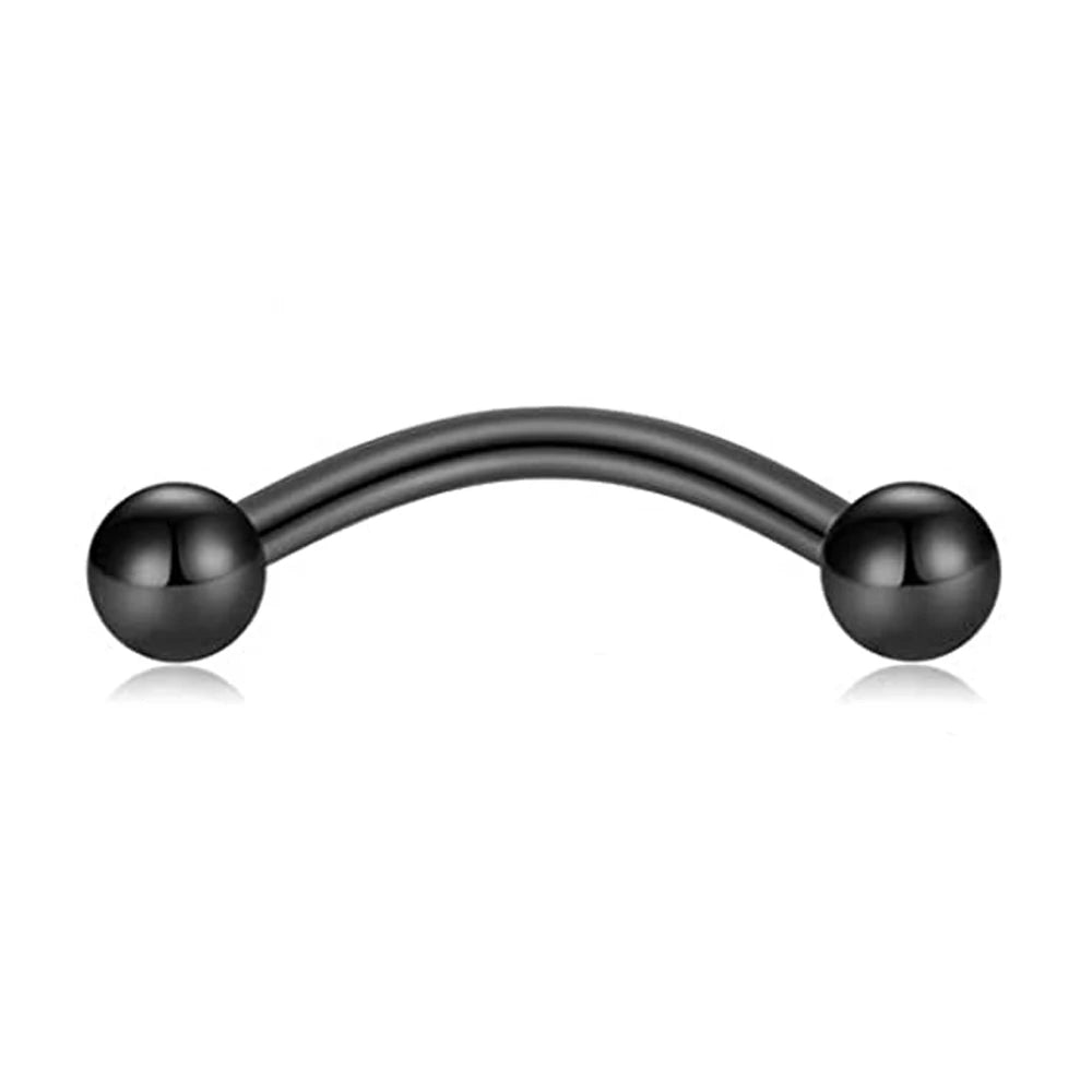 1-10Pcs 16G Surgical Steel Tiny Curved Eyebrow Barbell Ear Navel Belly Ring Piercing Jewelry for Women Men 6mm 8mm 10mm